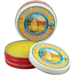 Badger 100% Certified Organic Foot Balm Peppermint & Tea Tree Cream + Jojoba Oil - Picture 1 of 1