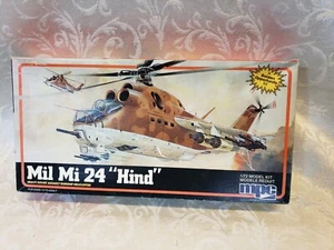 Vintage MPC Mil Mi 24 "Hind" Model Kit - Heavy Soviet Assault Gunship Helicopter - Picture 1 of 7