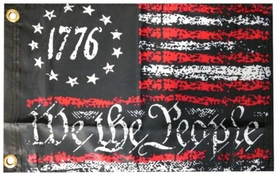 1776 Betsy Ross We The People Distressed 12"x18" 100D Tejido Poli Nylon Bandera Barco Foto 1 de 3