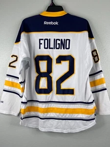 Reebok Marcus Foligno Buffalo Sabres Large Hockey Jersey NHL White - Picture 1 of 7