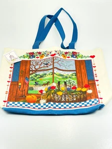 Vintage Kay Dee Country Farmhouse Baby Hobby Accessory Tote Carrying Bag Grocery - Picture 1 of 6