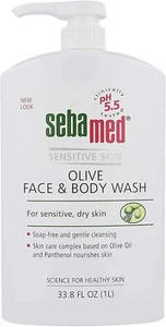 Sebamed Liquid Olive Face and Body Wash Pump Pot 1L, For Sensitive Skin, Unisex - Picture 1 of 2