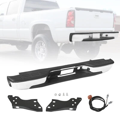 Complete Chrome Rear Bumper Fits 1999-2007 Chevy Silverado GMC Sierra 1500 2500 - Image 1 of 4