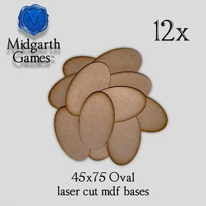 12x Bases MDF ovaladas 45x75mm Miniatura Warhammer Corte Láser 40K ENVÍO RÁPIDO - Imagen 1 de 1