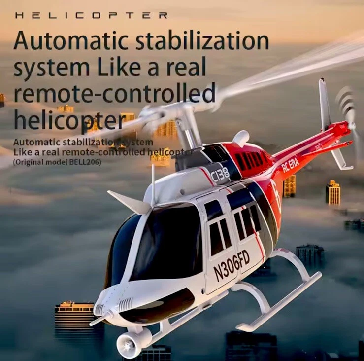 RC ERA C138 1:36 Simulation de télécommande RC Bell 206 hélicoptère  - Photo 1/4