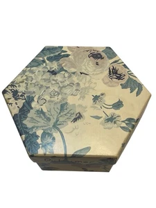 Vintage Lauren Ralph Lauren Parfum Box Floral Octagon Aufbewahrung *lesen - Bild 1 von 13