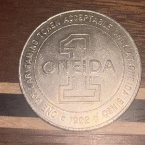 Oneida $1 Bingo Casino Indian First American Games Ficha tragamonedas de un dólar - Imagen 1 de 2