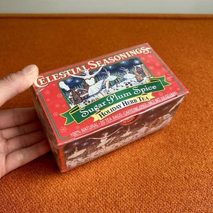SEALED Vintage 1996 Celestial Seasonings Sugar Plum Spice Tea Box Christmas 90s - Bild 1 von 11