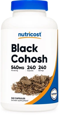 Nutricost Black Cohosh Supplement (240 Capsules) 540mg Per Serving - Vegan - Image 1 of 4