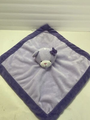 Tiddliwinks Baby Girl Bear Lovey Security Blanket Purple Fleece Very Soft - Image 1 of 4