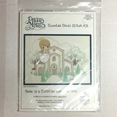 Precious Moments There is a Christian Welcome Here Cross Stitch Kit PMCK-2 Foto 1 de 4