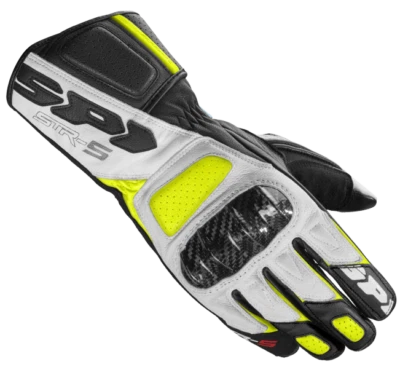 SPIDI STR-5 Leather Motorcycle Racing Gloves Track days # A175       - Image 1 of 4