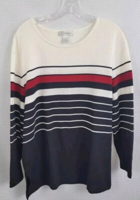 Suéter Vestido Granero Mujer Rayas Manga Larga Talla 14/16 Foto 1 de 4