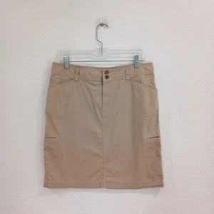 Axcess Beige Stretch Cargo Skirt, Size 12 - Picture 1 of 4