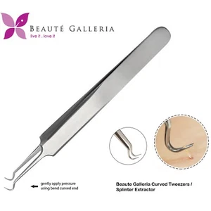 Curved Tweezers Blackhead Remover Pimple Extractor Popper Acne Blemish Comedone - Picture 1 of 4