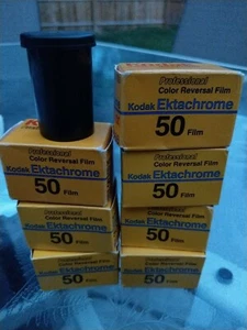 Kodak Ektachrome 50 EPY-135-36 Professional Color Film Expired 1990 Lot of 8 NOS - Picture 1 of 6