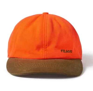 Filson Insulated Blaze Tin Cap 11060074 Khaki Tan Waxed Cotton Cloth Orange CC - Picture 1 of 2