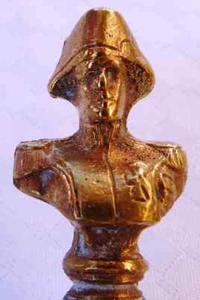 ANTIGUA Y MUY RARA FIGURA DE BUSTO DE NAPOLEÓN ABRIDOR DE LETRAS DE BRONCE - Imagen 1 de 6