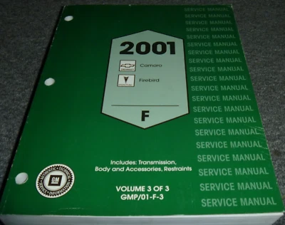 2001 Pontiac Firebird TRANSMISSION BODY RESTRAINTS Manual de Serviço de Reparo XZ - Imagem 1 de 2
