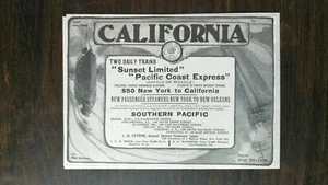 Vintage 1904 Southern Pacific Railroad California Original Ad - 721b - Bild 1 von 1