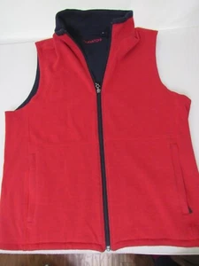 BUGATCHI UOMO Vest Mens Small Full Zip Blue Red Zip Pockets Reversible - Picture 1 of 11