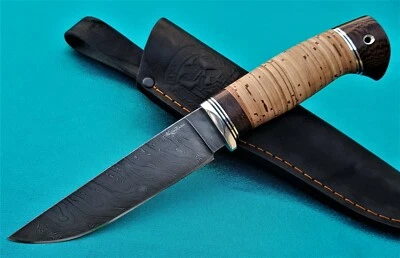 Damast Outdoor Jagd Messer Nazarov Knives Russland Handarbeit HRC 62 Барс - Bild 1 von 4