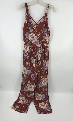 Mono Derek Corazón Floral Tanque Pierna Ancha Elástico Tela Arrugada Talla M Usado en Excelente Condición Foto 1 de 3