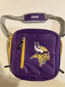 COLEMAN COOLER TOTE BAG NFL MINNESOTA VIKINGS FOOD AND BEVERAGES FOIL LINER NEW - Picture 1 of 5