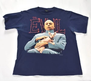 Vintage Dr Evil Shirt Mens XL Blue Austin Powers 1999 Made in USA 90s Changes - Picture 1 of 10