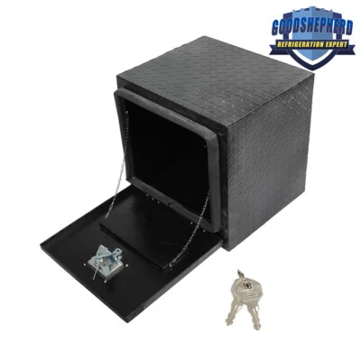 18" x 17" x 18" Truck Tool Box Aluminum Diamond Plated for ATV Flatbed Trailer - Image 1 of 4