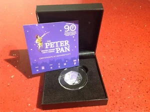 Peter Pan 50p Official Silver Proof coin with limited edition and C of A - Picture 1 of 7