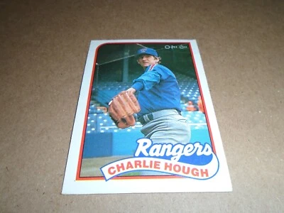 1989 OPC BASEBALL CARDS / 345 TEXAS RANGERS CHARLIE  HOUGH O-PEE-CHEE - Image 1 of 2