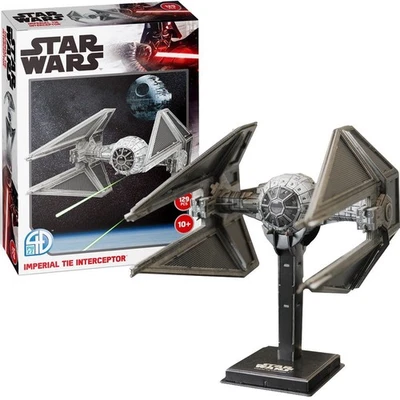 STAR WARS IMPERIAL TIE INTERCEPTOR 3D PUZZLE - 129 PEZZI - 4D CITYSCAPE - Immagine 1 di 4