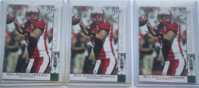 BEN ROETHLISBERGER  2004 Sage HIT Rookie LOT (3) Miami STEELERS RC - Image 1 of 2
