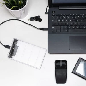 Boîtier de support pour disque dur portable boîtier transparent - Photo 1/12