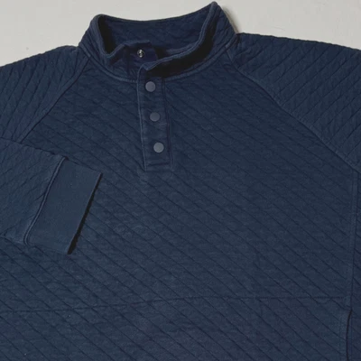 Pullover Eddie Bauer Para Hombres A Presión Acolchado Azul Cuello Simulado Canguro Bolsillo Talla XXL Foto 1 de 4