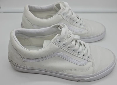 Zapato de lona Old Skool Vans 8 hombres 9,5 mujeres blanco Foto 1 de 4