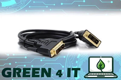 2m DVI Kabel DVI-D Monitorkabel Single Link schwarz, FullHD 1920x1200 18+1 pin - Bild 1 von 3