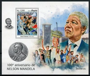 Angola Nelson Mandela Stamps 2019 MNH Famous People Politicians 1v M/S - Picture 1 of 1
