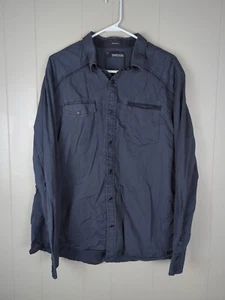 Camisa a Presión Occidental Hebilla Negra Para Hombre Calce Ajustado Talla XL Manga Larga Negra Usada en Excelente Condición - Imagen 1 de 9