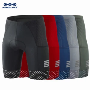KEMALOCE Cycling Shots Men M/L/XL/2XL Black&Blue&Grey Padded Bicycle Bike Shorts - Picture 1 of 25