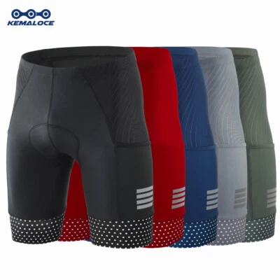 KEMALOCE Cycling Shots Men M/L/XL/2XL Black&Blue&Grey Padded Bicycle Bike Shorts - Image 1 of 4