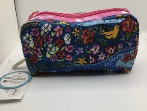 Rare Wild Life Print NWT LeSportsac Hawaii Exclusive RECTANGULAR COSMETIC Pouch - Picture 1 of 5