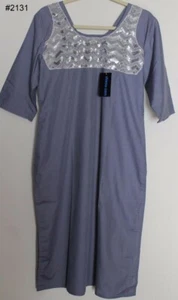 Traje Churidar 2131 Gris Algodón Talla Grande - Imagen 1 de 3
