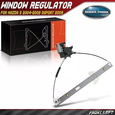 Power Window Regulator with Motor 2pins for Mazda 3 2004-2009 Front Driver Side - Image 1 of 4