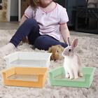 Rabbit Litter Box Rectangular Heighten Fence Bedpan Easy to Clean, Pet Toilet