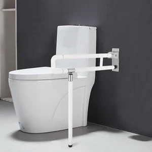 Wei? WC Toiletten Klappgriff Aufstehhilfe St??tzklappgriff Haltegriff Bis 100Kg - Bild 1 von 14