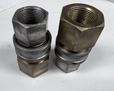 2pc Breco Pneumatic Quick Connect 6EF6 Coupling Fitting & Plug 3/4” FNPT Set - Image 1 of 4