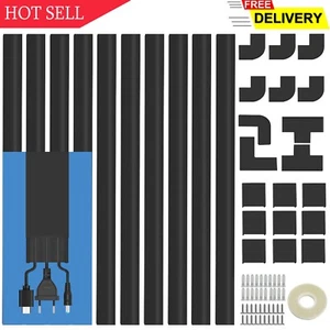 Cord Cover Raceway Kit - 157" Cable Concealer, Wire Hider for TV Wall Mounting.. - Picture 1 of 7