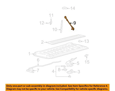Cable de soporte de puerta trasera izquierda Ford OEM 99-12 F-250 Super Duty 3L3Z9943053AA Foto 1 de 2